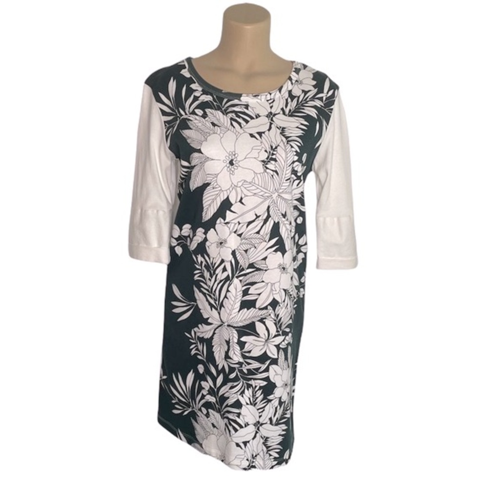 SPORTMAX CODE Max Mara Shift Dress Dark Green White Floral